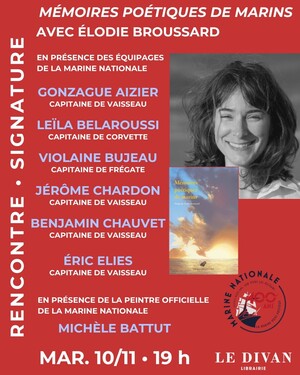 Rencontre avec Élodie Broussard et 6 marins à la librairie Le Divan (Paris, 15e)