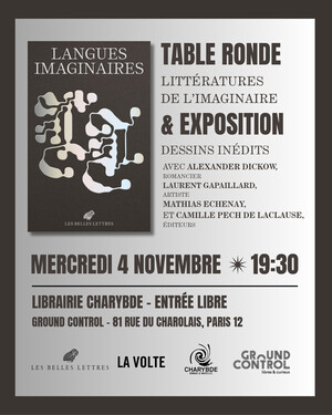 Table ronde autour des Langues imaginaires à la librairie Charybde (Paris, 12e)