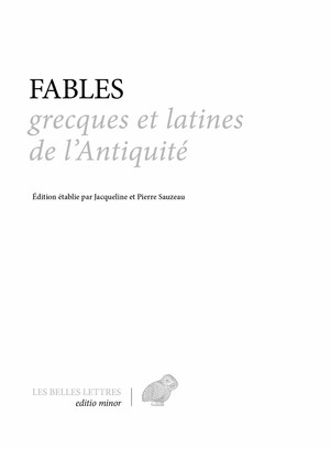 Fables grecques et latines de l'Antiquité