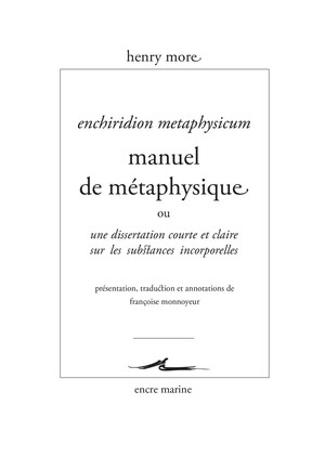 Manuel de métaphysique